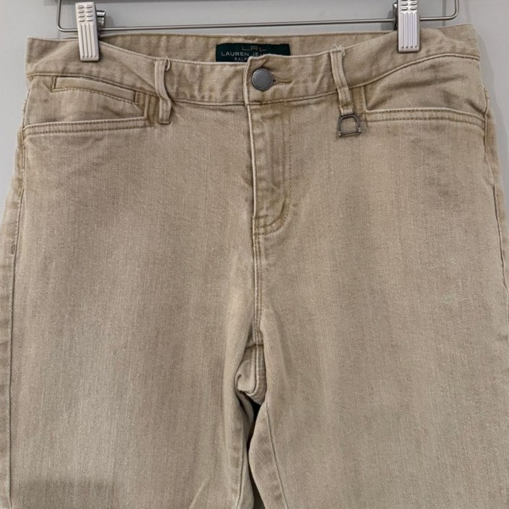 Lauren Jeans Co. Riding Pants Stretch Casual Khaki Trousers Women's Size 6 - Picture 3 of 6